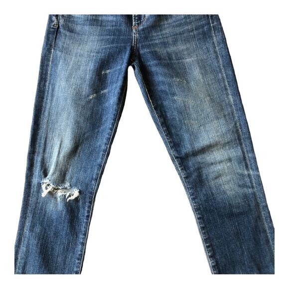 AGoldE Sophie Distressed Light Wash High Rise Skinny Jean, Light Indigo Wash, 24 - Picture 7 of 16